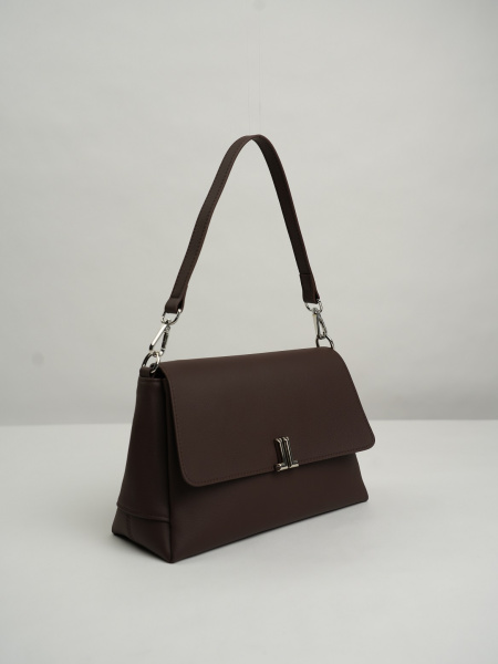 456-42 83360 Сумка Флап женская натуральная кожа Ludor темно-коричневый