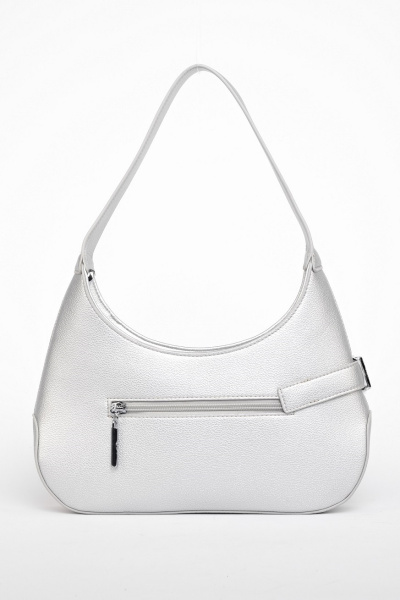 426-42 G8007 Сумка хобо женская экокожа Ludor серебристый