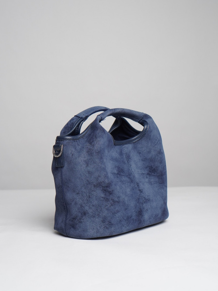 451-50 550236 Сумка хобо женская эко нубук Ludor синий