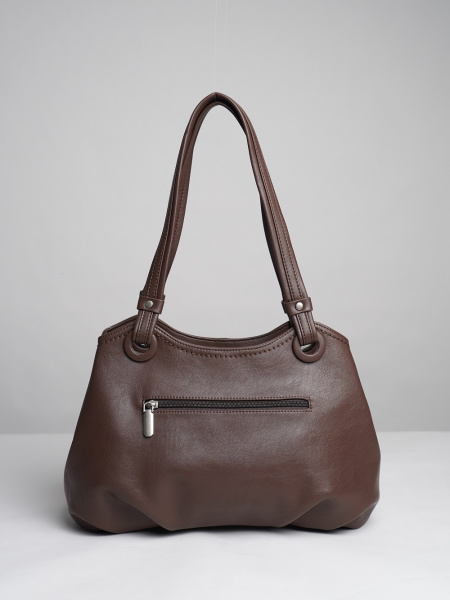 451-65 550230 Сумка доум женская экокожа Ludor темно-коричневый