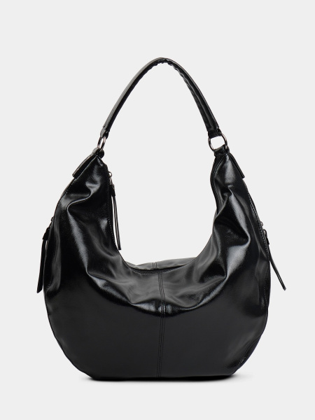 455-35 550237 Сумка хобо женская экокожа Ludor черный