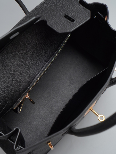 447-50 ВК30 Сумка тоут женская натуральная кожа Ludor черный