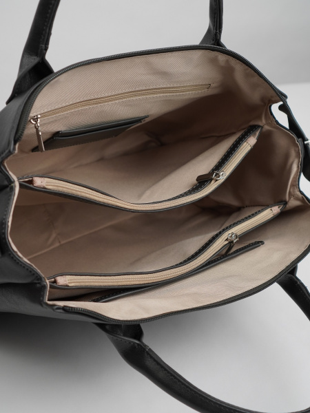 455-34 550258 Сумка тоут женская экокожа Ludor темно-серый