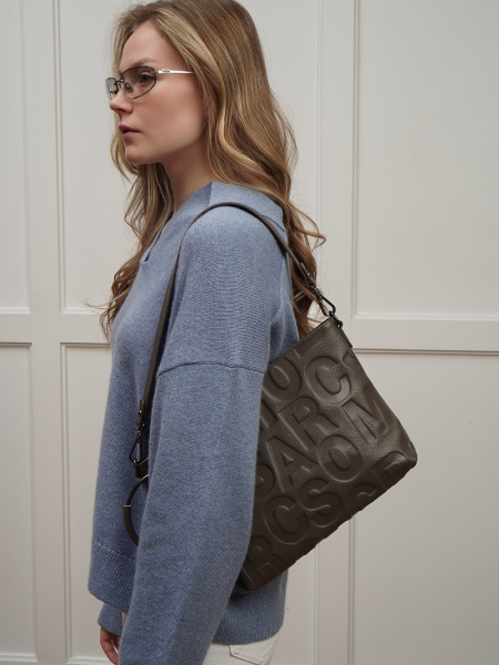 фото 450-79 8119 Сумка кросс-боди женская натуральная кожа Ludor темно-бежевый