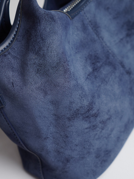 451-50 550236 Сумка хобо женская эко нубук Ludor синий