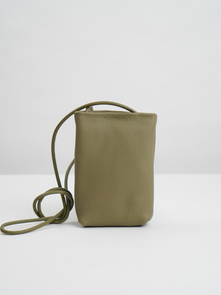 фото 453-51 2022 Сумка кросс-боди женская натуральная кожа DG зеленый