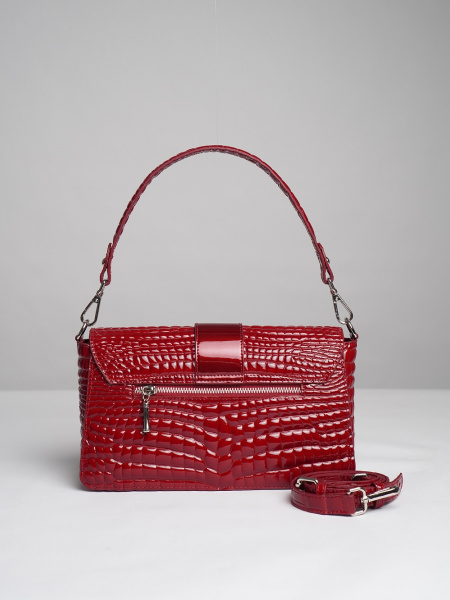 440-73 1891 Сумка стракчэд женская натуральная кожа Ludor красный