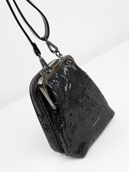 457-06 29133-7 Сумка фрейм женская экокожа Safenta черный