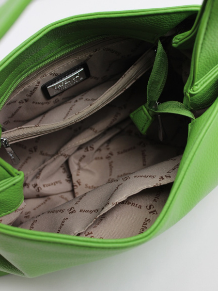 442-53 5250 Сумка хобо женская экокожа Safenta зеленый