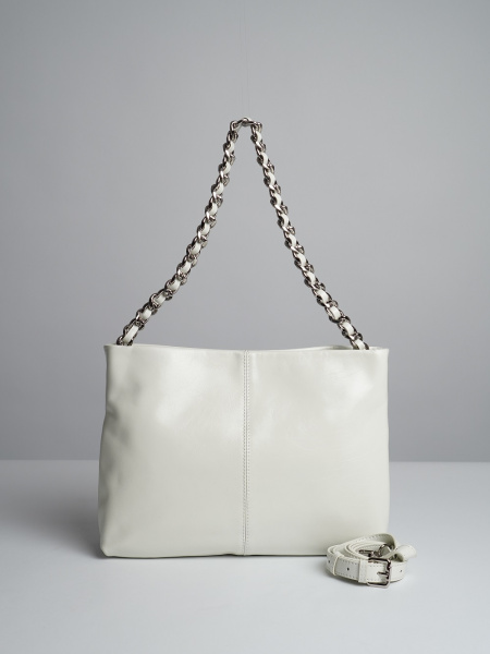 фото 446-41 187 Сумка кросс-боди женская натуральная кожа Ludor молочный