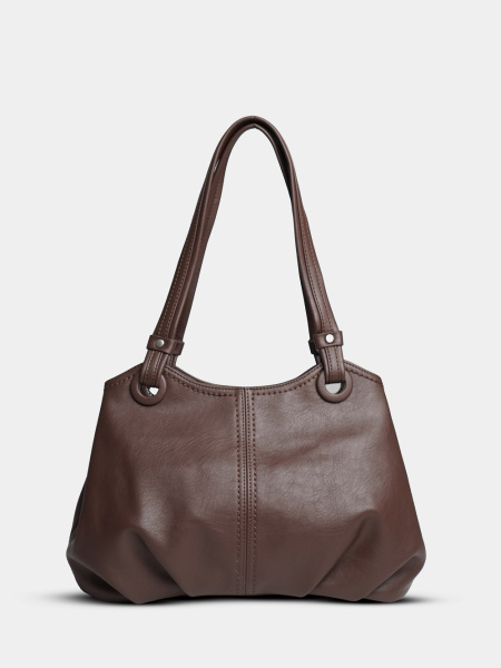 451-65 550230 Сумка доум женская экокожа Ludor темно-коричневый