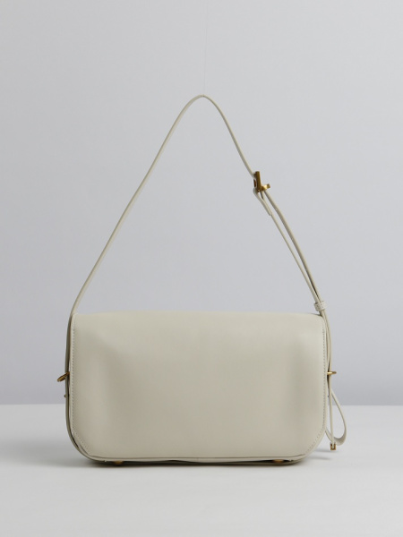 фото 456-86 6202золото Сумка кросс-боди женская натуральная кожа Ludor светло-бежевый