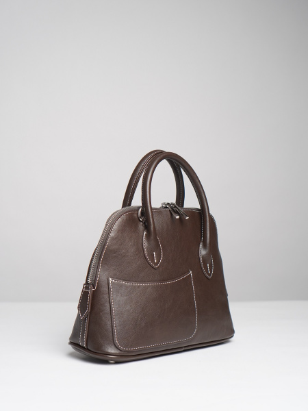 451-33 550243 Сумка доум женская экокожа Ludor темно-коричневый