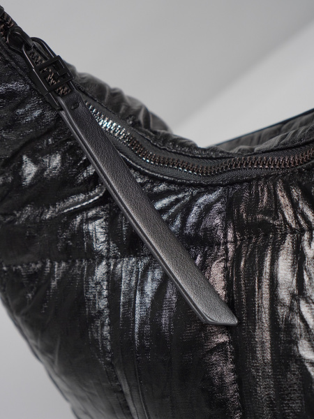 451-18 593461 Сумка хобо женская экокожа Safenta черный