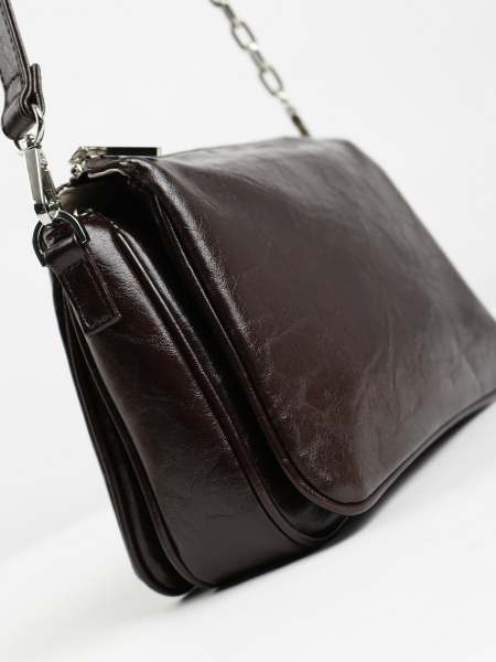 фото 456-09 550271 Сумка кросс-боди женская экокожа Ludor темно-коричневый