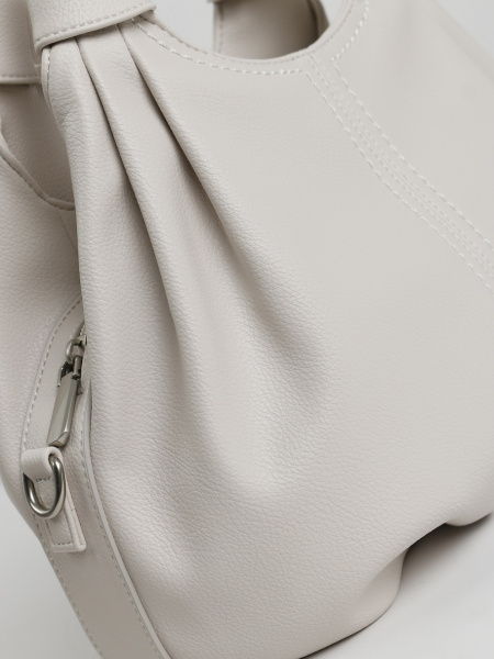 456-31 550249 Сумка хобо женская экокожа Ludor светло-бежевый