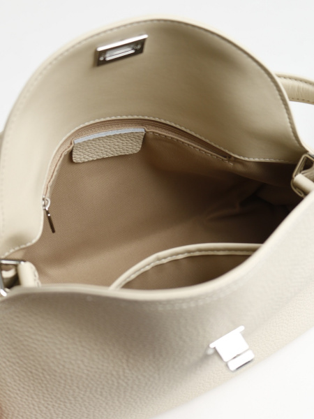 456-89 329 Сумка тоут женская натуральная кожа Ludor светло-бежевый