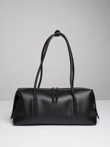 453-32 ХА2030 Сумка тоут женская натуральная кожа Ludor черный