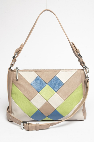 421-76 Y1689 Сумка кросс-боди женская натуральная кожа Ludor бежевый фото 421-76 Y1689 Сумка кросс-боди женская натуральная кожа Ludor бежевый