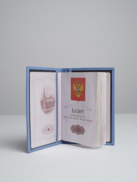 фото 448-16 9050 Обложка для документов DG голубой