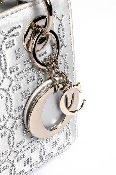 436-83 GD012405122 Сумка стракчэд женская экокожа Chrisbella серебристый