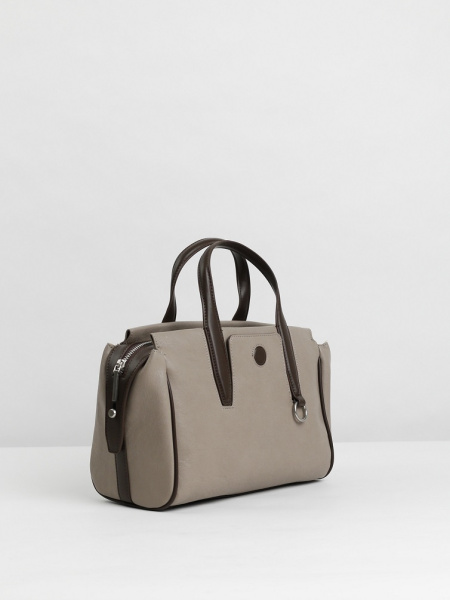 456-20 550286 Сумка тоут женская экокожа Ludor темно-бежевый