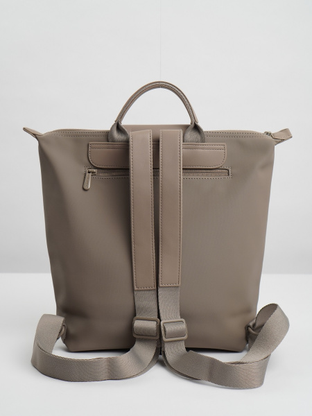 фото 453-55 СМ7632 Рюкзак женский экокожа David Jones серо-бежевый