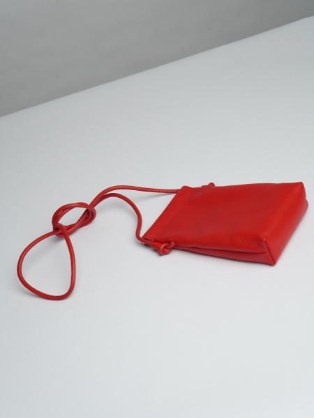 фото 450-69 8027 Сумка кросс-боди женская натуральная кожа Ludor красный