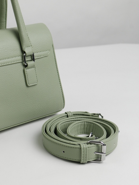 442-33 5255 Сумка стракчэд женская экокожа Safenta светло-зеленый