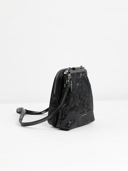 457-06 29133-7 Сумка фрейм женская экокожа Safenta черный