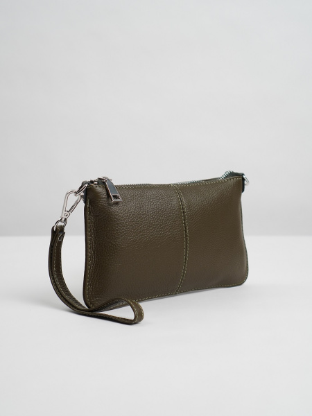 фото 454-28 711 Клатч женский натуральная кожа Ludor хаки