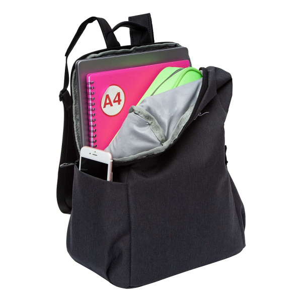 фото 454-09 RXL-329-1z Рюкзак городской женский Grizzly черно-белый