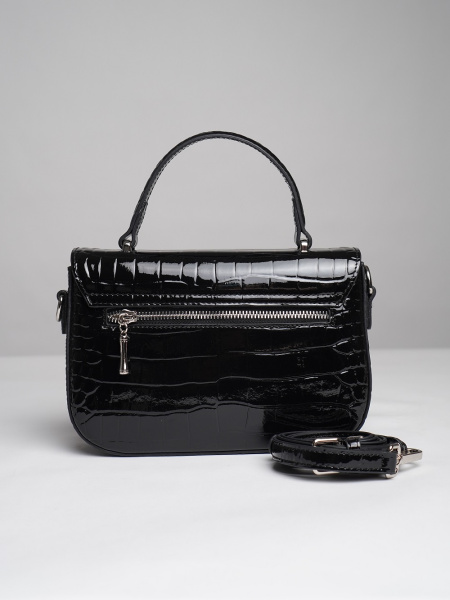 443-64 2086 Сумка стракчэд женская натуральная кожа Ludor черный