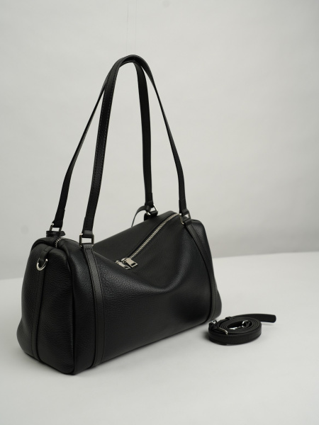 454-69 1818 Сумка доум женская натуральная кожа Ludor черный