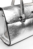 442-62 5255-1 Сумка стракчэд женская экокожа Safenta серебристый