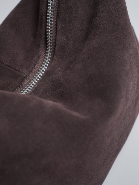 фото 450-33 6662 Сумка хобо женская натуральная замша Ludor темно-коричневый