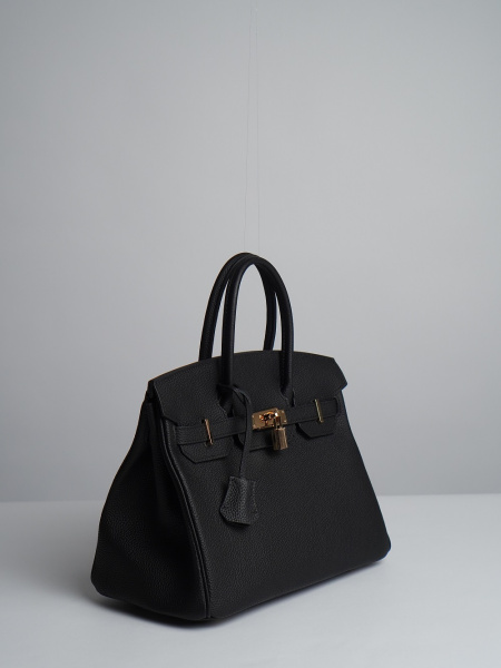 447-50 ВК30 Сумка тоут женская натуральная кожа Ludor черный