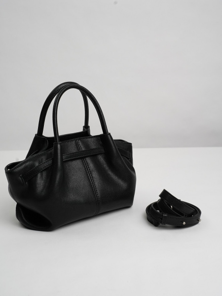 454-85 HR7280 Сумка тоут женская натуральная кожа Ludor черный