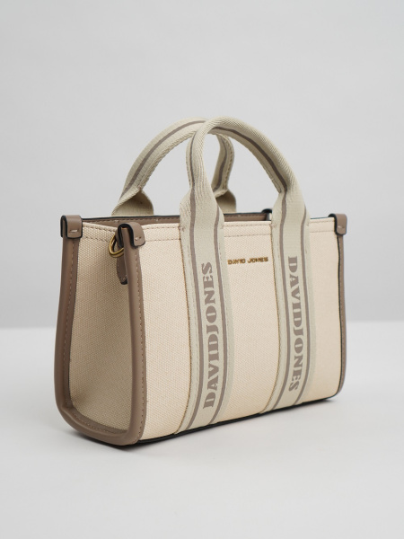 фото 445-48 СМ7459 Сумка кросс-боди женская текстиль David Jones молочно-бежевый