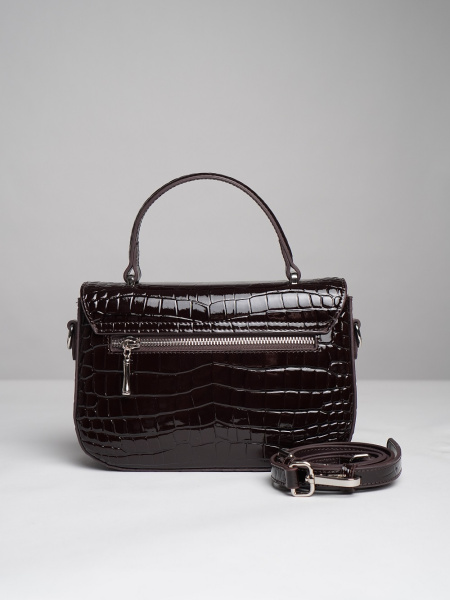 443-65 2086 Сумка стракчэд женская натуральная кожа Ludor темно-коричневый