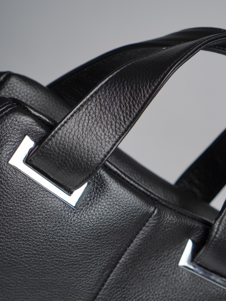 447-46 808 Сумка доум женская натуральная кожа Ludor черный