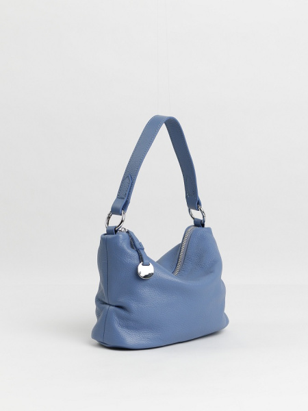 454-73 6661 Сумка хобо женская натуральная кожа Ludor синий