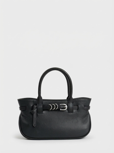 456-88 8845 Сумка тоут женская натуральная кожа Ludor черный