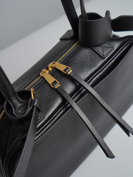 452-70 98111 Сумка тоут женская натуральная кожа Ludor черный