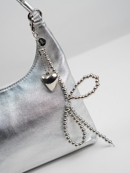 фото 431-26 10-040 Сумка кросс-боди женская натуральная кожа Ludor серебристый