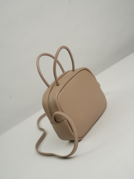 фото 454-58 80207 Сумка кросс-боди женская натуральная кожа Ludor темно-бежевый