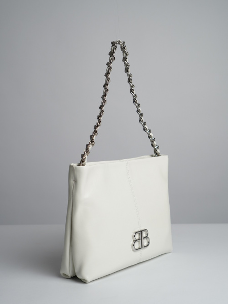 фото 446-41 187 Сумка кросс-боди женская натуральная кожа Ludor молочный