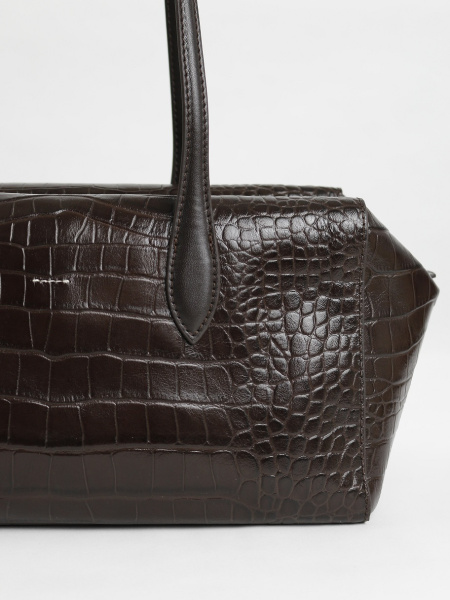 456-60 78828 Сумка тоут женская натуральная кожа Ludor темно-коричневый