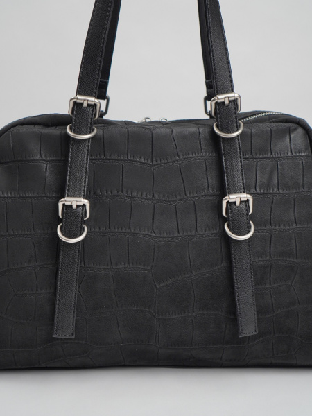 455-26 550229 Сумка доум женская эко нубук Ludor черный