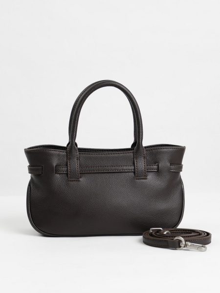 457-50 8845 Сумка тоут женская натуральная кожа Ludor темно-коричневый